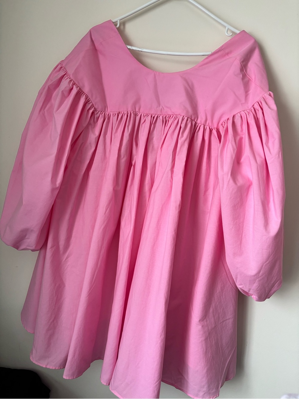 Pink Puff-Sleeve Dress